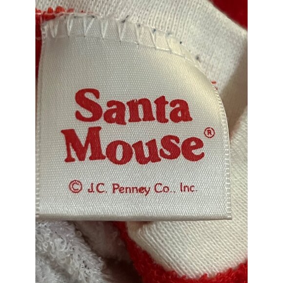 Vintage Santa Mouse Sleep N Play Newborn Used 0–3M Made USA One Piece Unisex - Picture 5 of 7